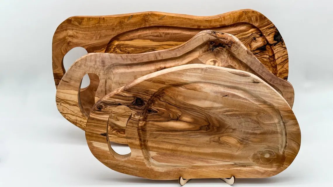 Olivenholz Steakbrett Grillgravur + Namen