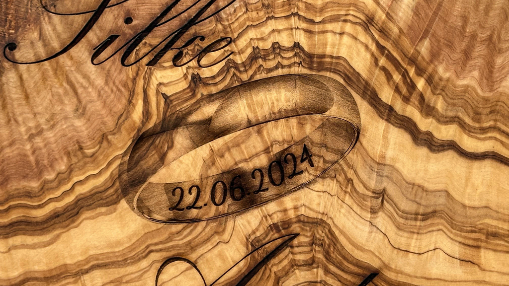 Holzschild „Trauring“