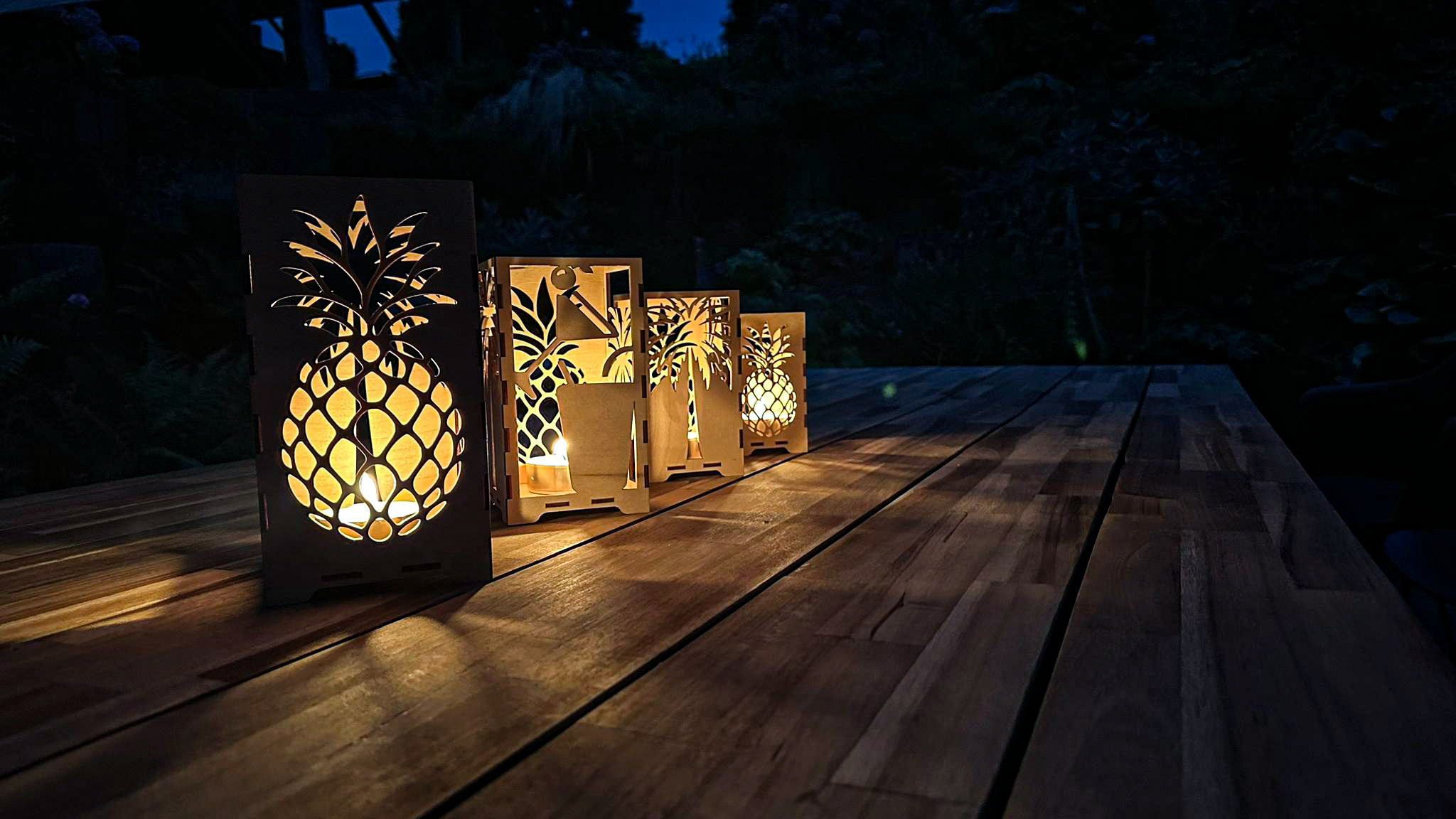 Holz-Laterne „Sommerbrise“