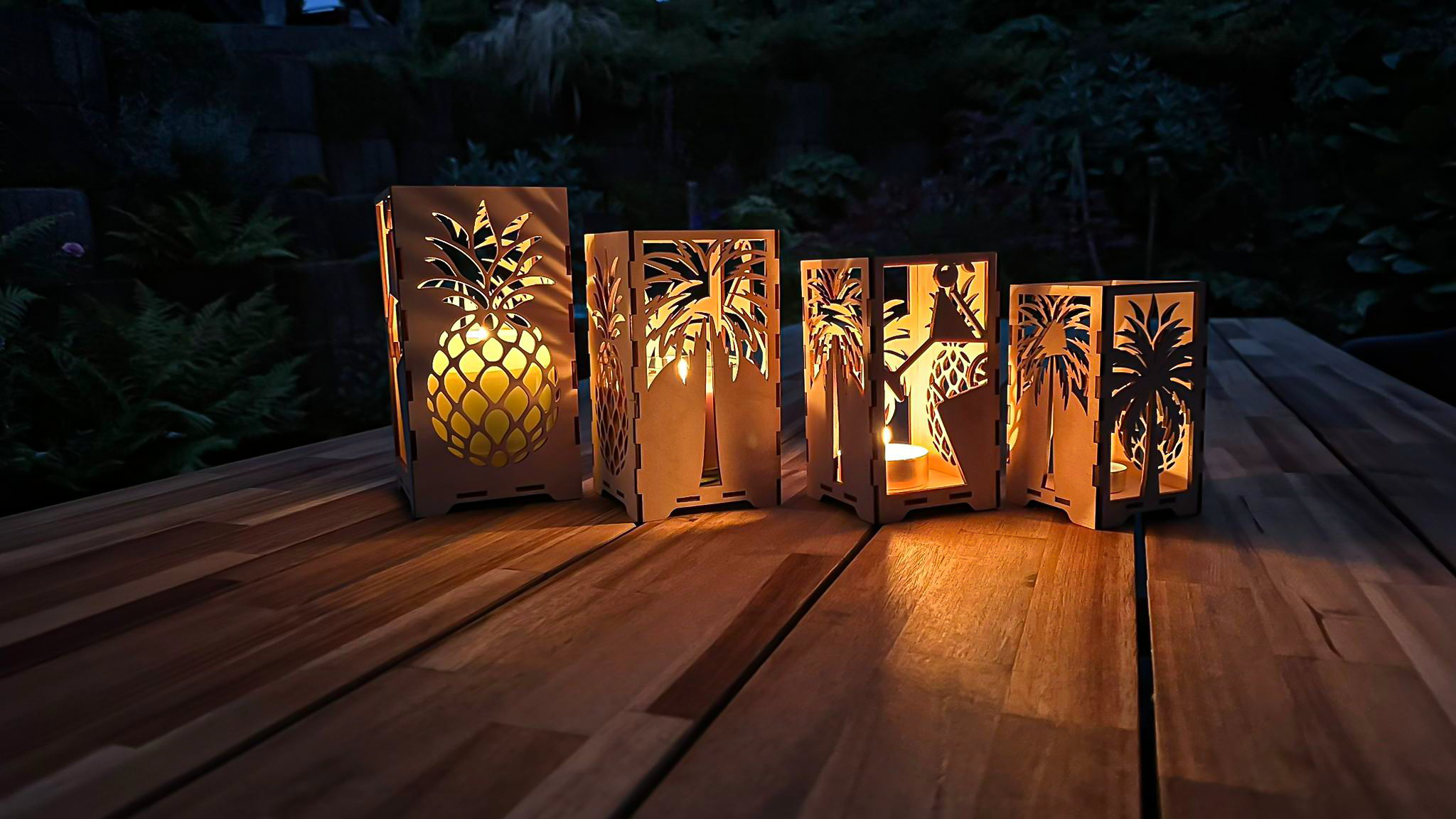 Holz-Laterne „Sommerbrise“