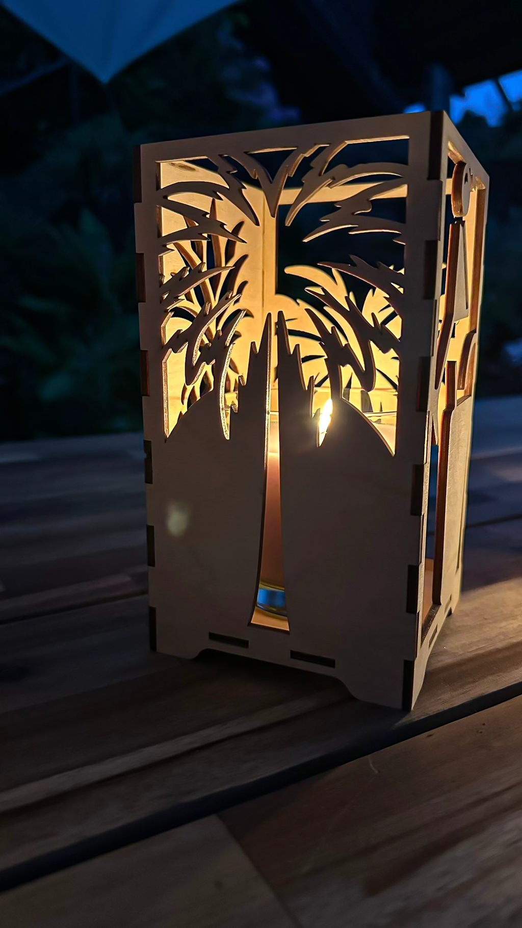 Holz-Laterne „Sommerbrise“