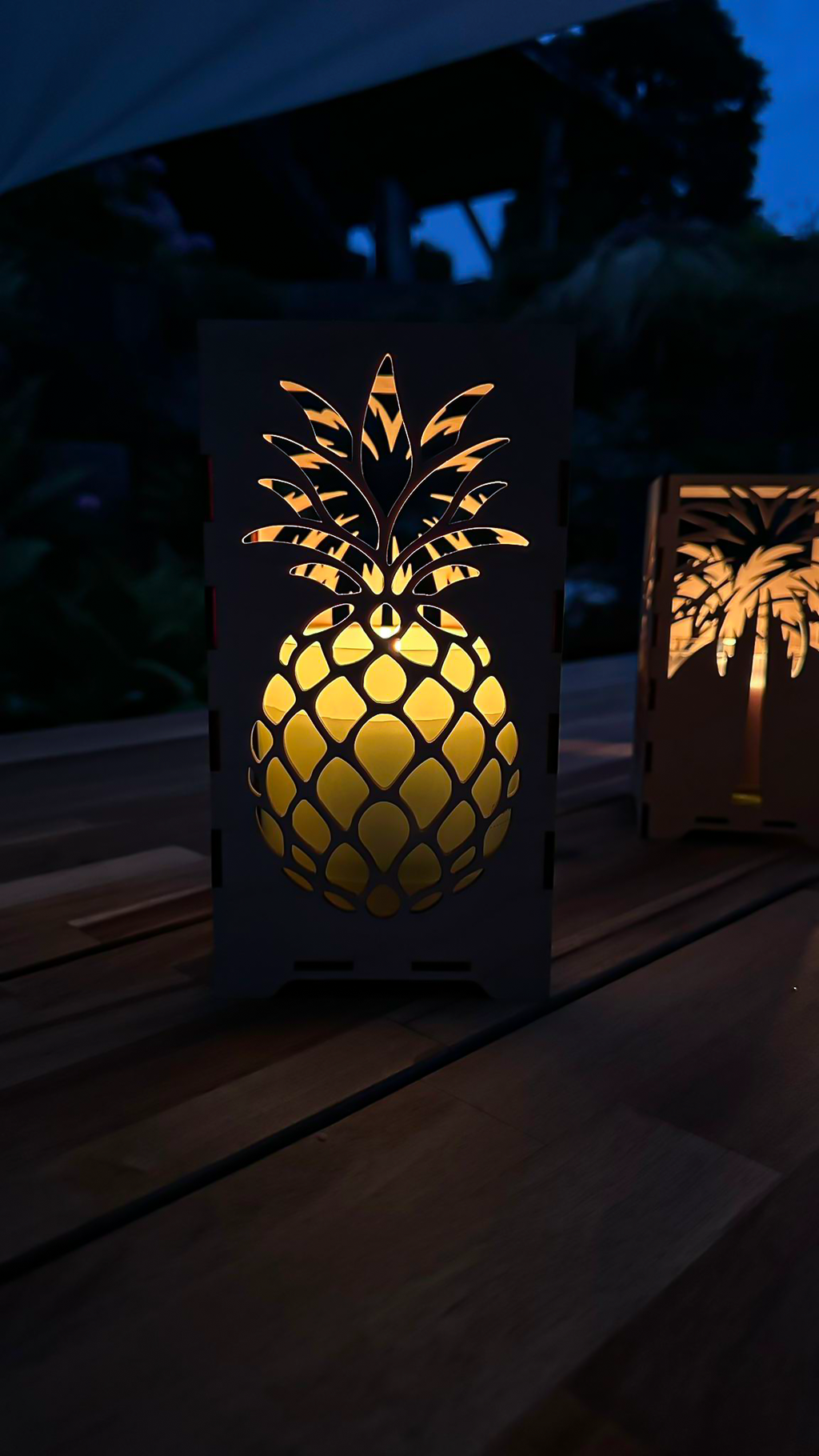 Holz-Laterne „Sommerbrise“