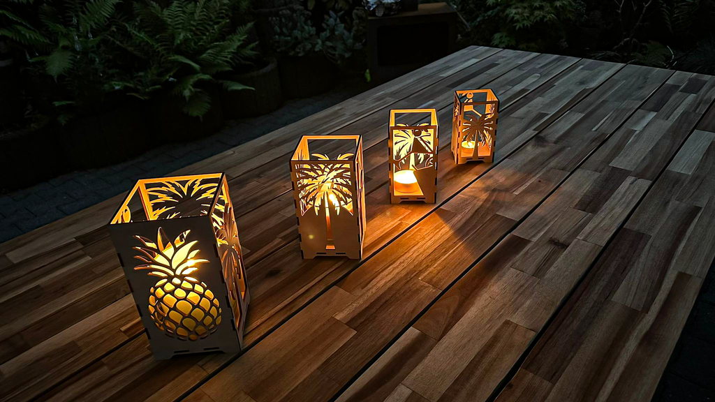 Holz-Laterne „Sommerbrise“