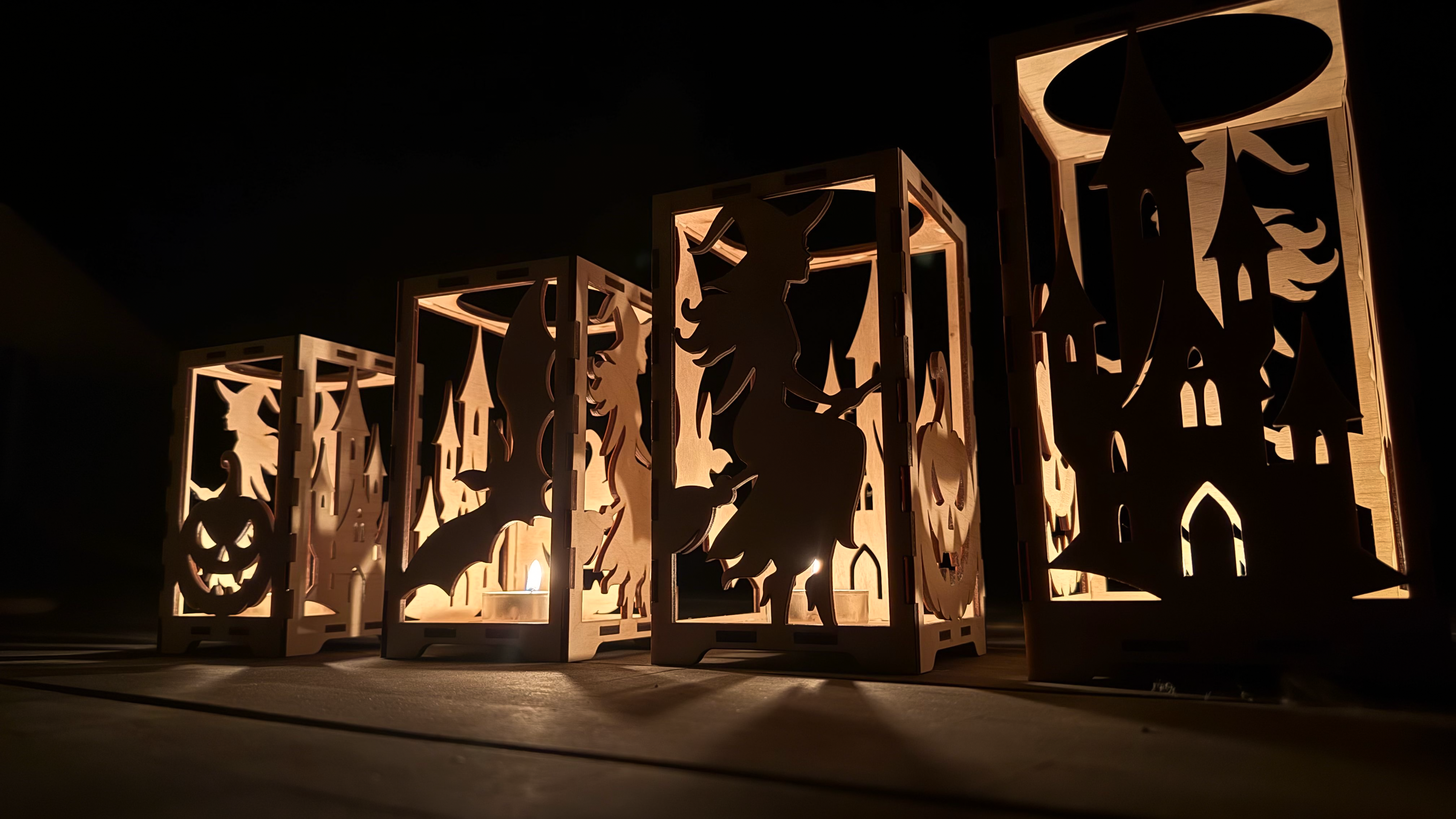 Holz Halloween-Laterne „Autumn Shade“