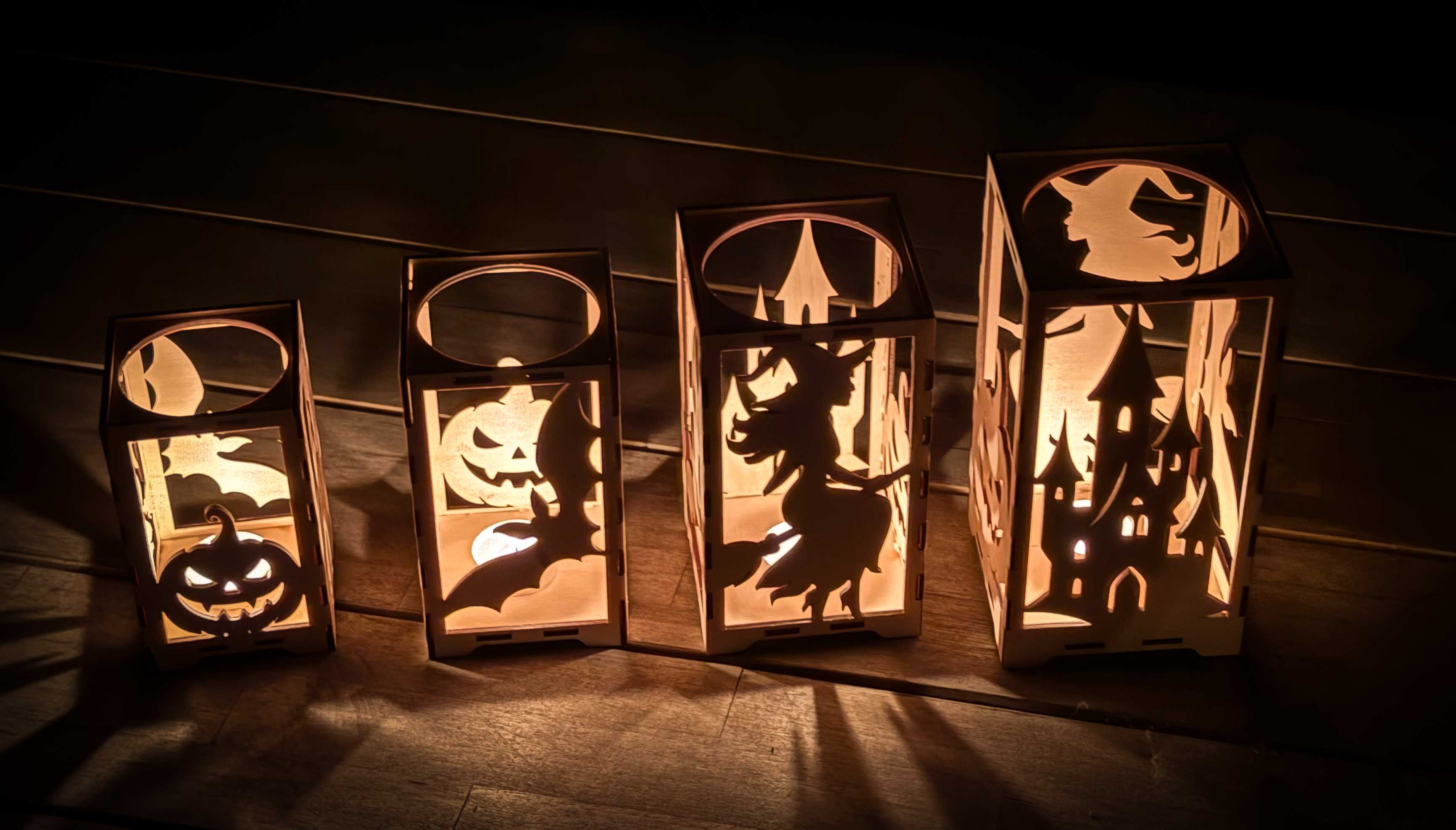 Holz Halloween-Laterne „Autumn Shade“