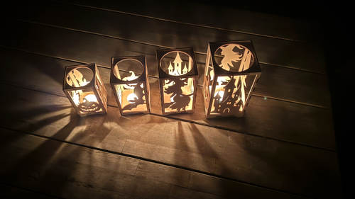 Holz Halloween-Laterne „Autumn Shade“